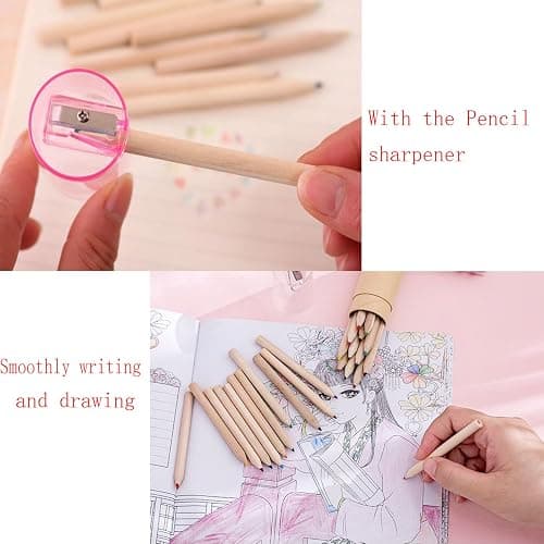 4Pack Mini Drawing Colored Pencils for Kids with Sharpener, Portable Color Pencils in Tube Drawing Pencil Bulk for Children Adults Artists Writing Sketching Painting Classroom School Supplies. thumbnail 4