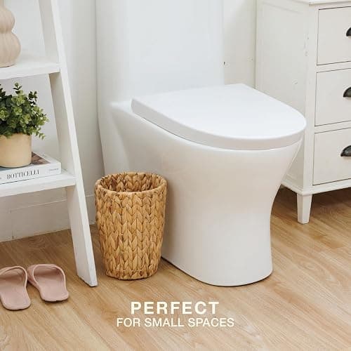84ECO 2-Pack Wicker Trash Cans - Rattan Trash Can - Wicker Waste Basket for Bathroom, Bedroom - Woven Waste Basket (Natural, 2 Gallon) thumbnail 2