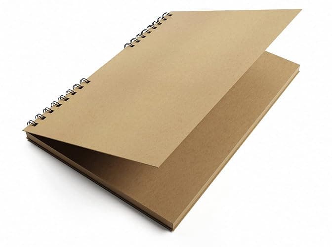 Silvine A4 Twin Wire Kraft Sketch Book - 100gsm Kraft Paper (40 Sheets) thumbnail 3