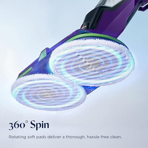 BISSELL Spinwave Cordless Pet Spin Mop, 18V Hard Floor Cleaner, 23157 | Reusable washable pads; pet stain removal; 18V for sealed wood, tile & laminate floors; cordless thumbnail 3