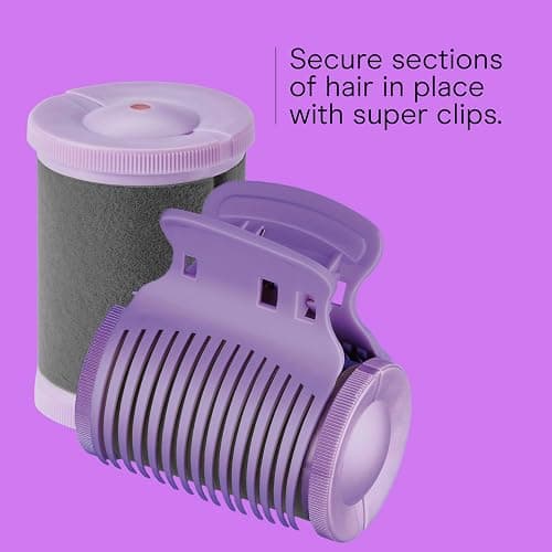 Conair Hot Rollers for Long, Medium & Short Hair, 12 Ceramic Flocked 1½-Inch and 1¾-Inch Heated Hair Rollers with Clips, Hot Curlers for Women, Volume & Curls, Amazon Exclusive thumbnail 4
