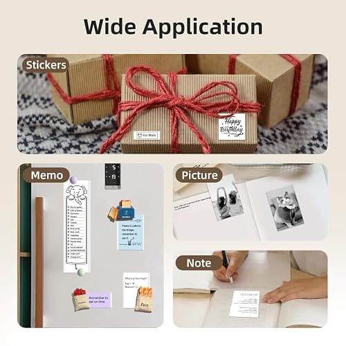 ORGSTA S002 Etichettatrice Bluetooth Portatile Mini Autoadesive Stampante Etichette Adesive 300 Dpi per Ufficio, Scuola, negozio Compatibile con iOS e Android Giocattolo Regalo di Compleanno e Natale thumbnail 9
