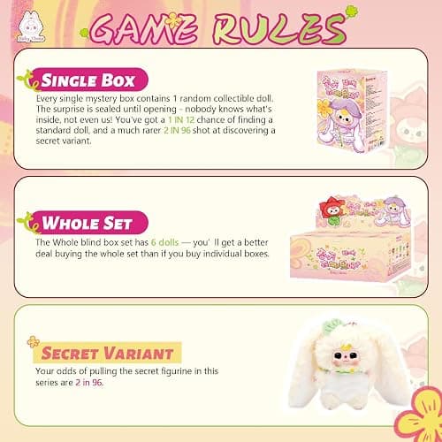 cureplaneta Baby Three Where's Spring? Series Plush Blind Box - Small Stuffed Figures Mini Random Toy Collectible Doll Cute Home Decorations - Birthday Mystery Single Box thumbnail 4