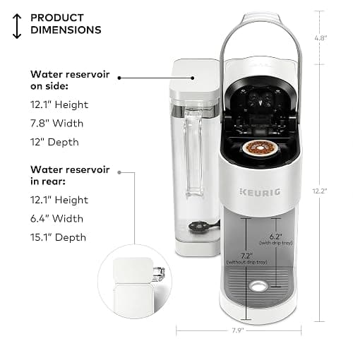 Keurig K-Supreme Single Serve K-Cup Pod Coffee Maker, MultiStream Technology, 4 Brew Sizes, 66oz Dual-Position Removable Reservoir, White - White - Coffee Maker thumbnail 11