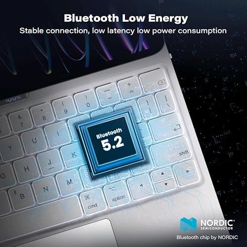 APPS2Car Magic Keyboard for iPad Pro 12.9 inch, Magnetic Floating Case with Backlit Bluetooth Slim Portable Keyboard and Trackpad - White thumbnail 3