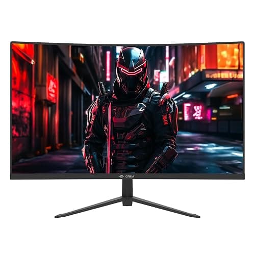 CRUA 24" FHD 1080P 200Hz Curved Gaming Monitor, FreeSync, Wall Mount, Black | Low Motion Blur, DP/HDMI, 99% sRGB Color, Eye Care, and 75x75mm Wall Mount for Esports, Console Gaming, Study, and Daily Work thumbnail 2