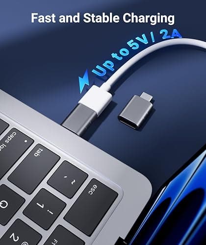 Syntech USB C to USB Adapter Pack of 2, USB 3.0 Female to Thunderbolt 4/3 Adapter Compatible with MacBook Pro Air 2024, Surface, iPad, iPhone, Galaxy Notebook, XPS and More Type C Devices, Space Grey thumbnail 7