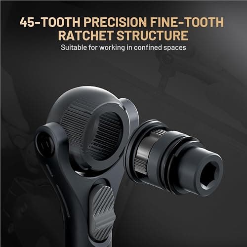 ATuMan 40 in 1 Ratchet Screwdriver Set with Detachable Handle, 180° Ratchet Head, 45-Tooth Mechanism, Magnetic Tool Kit with Case for Computer, Electronics Repair, Ideal for Home, DIY, and Maintenance thumbnail 6