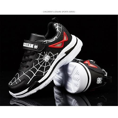 YTRXM Little/Big Boys Girls Shoes Kids Lightweight Breathable Running Sneakers Children Athletic Sport Tennis Walking Shoes - 1 Little Kid - Black thumbnail 3