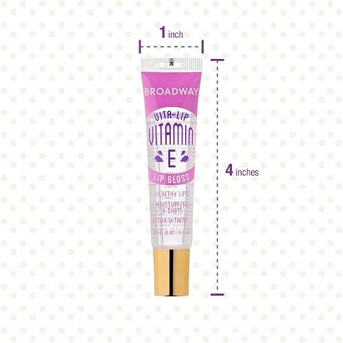 Ruby Kisses Broadway Vita-Lip Clear Lip Gloss (7 Pack) Ultra-Hydrating & Soothing Formula with Vitamins, High-Shine Non-Sticky Finish Lip Balm with Honey, Argan Oil, Shea, Mango Butter, Cherry, Peach thumbnail 8