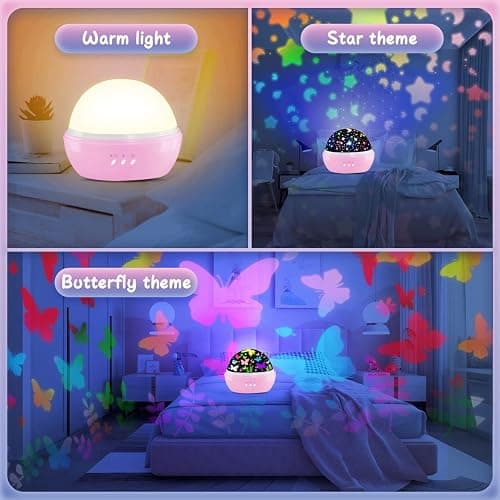 Butterfly Decorations Toddler Toys for 3-8 Year Old Girls, 16 Colors Star Projector Butterfly Night Light, Butterflies Party Room Decor, Christmas Easter Birthday Kids Toys Gifts for Girls Age 5-12 thumbnail 3