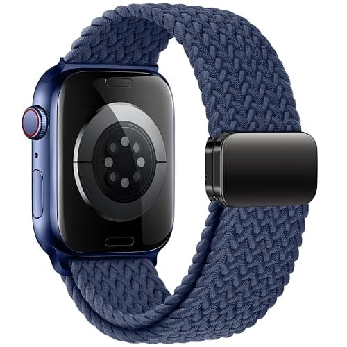 Qimela Sport Loop Compatible with Apple Watch Band 38mm 40mm 41mm 42mm 44mm 45mm 46mm 49mm for Women Men,Magnetic Strap Stretchy Braided Wristband for iWatch Series 11 10 9 8 7 6 5 4 SE Ultra 3 2 1 thumbnail 2