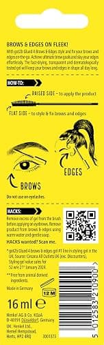 got2b Glued 4 brows & Edges Clear gel 2 in 1 16 ml, Screaming Hold Brow gel, Eyebrow Gel for Long Lasting Looks, Vegan Formula thumbnail 2