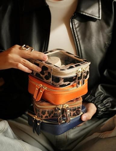 Popvibe Clear Makeup Bag Travel Cosmetic Case Transparent Toiletry Bag with Zipper, Portable Make Up Organizer Traveling Compact Car Bag for Essentials thumbnail 8