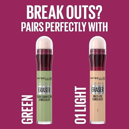 Maybelline Concealer Instant Anti Age Eraser Eye Concealer, Dark Circles and Blemish Concealer, Ultra Blendable Formula Dermatologist Tested & Suitable for Sensitive Skin 01 Light thumbnail 6