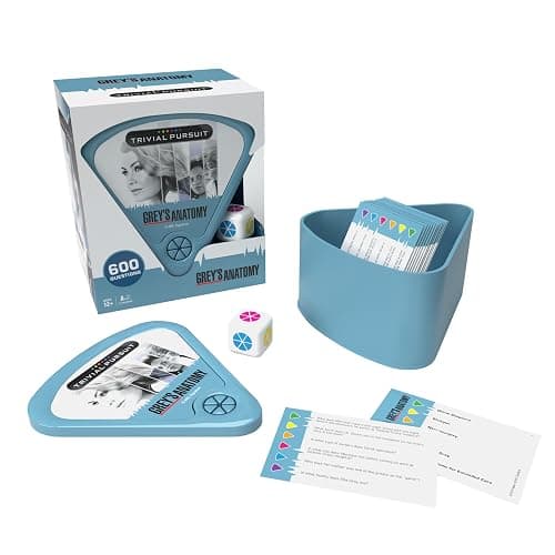 Trivial Pursuit Grey's Anatomy, Trivia Game from The Hit Hospital Drama TV Series, 600 Questions & Die in Travel Container, Officially Licensed Grey's Anatomy Merchandise & Collectible thumbnail 3