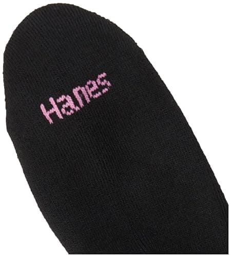 Hanes Ultimate womens Ankle Socks, Comfort Toe Seamed, White & Black Available, 6-pack thumbnail 2