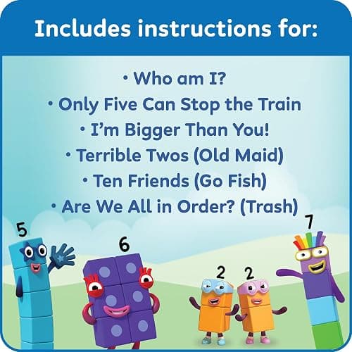 hand2mind Numberblocks Playing Cards, Travel Card Games for Kids, Counting Toys, Kindergarten Math Manipulatives, Preschool Learning Activities, Indoor Recess Games for Classroom, Kids Birthday Gift thumbnail 5