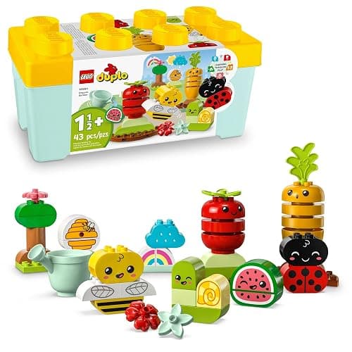 LEGO DUPLO My First Organic Garden Brick Box Building Toys - Stacking Blocks for Toddlers, Girls & Boys, Ages 1.5+ - Sensory Learning & Educational Toys for Fine Motor Skills - 10984 - Image 1