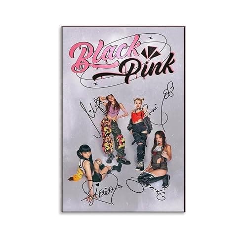zotuuie Blackpink Poster Music Band Kpop Korean Girl Group Vintage Signed Für Zimmer, Ästhetische Leinwand-Wandkunst, Schlafzimmer-Dekor Posters 12x18inch(30x45cm) - Image 1