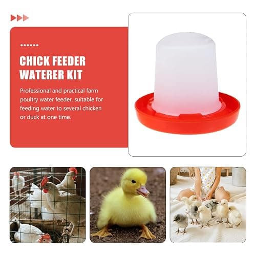 IMIKEYA 1 Set Quail Feeder Chick Feeder Quail Waterer Small Chick Feeder Poultry Chicken Water Jar Poultry Water Bucket Automatic Poultry Water Feeder Poultry Feeding Equipment Feeding Cup thumbnail 7