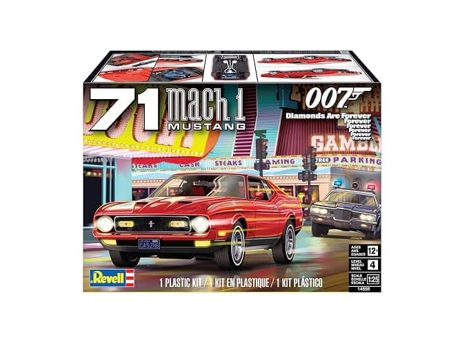 Revell 14555 '71 Ford Mustang Mach 1 429 "James Bond 007 Diamonds are Forever 1:25 Scale 121-Piece Skill Level 5 Model Car Building Kit thumbnail 10