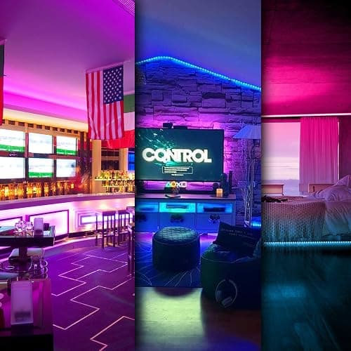 DAYBETTER LED Strip Lights 100ft RGB Lights Strip for Bedroom, Desk, Indoor Room Living Room Brithday Gifts Home Decor with Remote, 24V Power Supply thumbnail 6