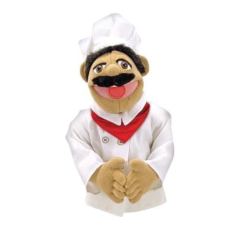 Melissa & Doug Chef Puppet (Al Dente) with Detachable Wooden Rod Pretend Play Chef Puppet Pepe thumbnail 4
