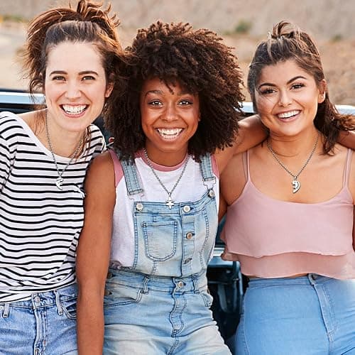 OIDEA Stainless Steel Friendship Best Friends Forever Messages Puzzle Necklaces for Mother's Day Gifts,with Chains Included thumbnail 2