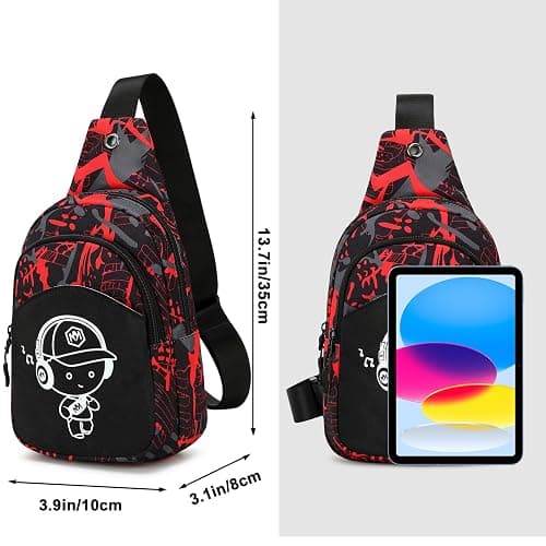 Bluboon Small Sling Bag Crossbody Bags Camouflage Fanny Packs Chest Bag Travel Chest Gifts for Boys thumbnail 2