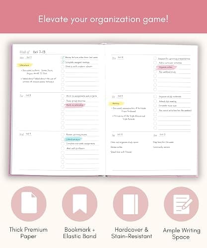 Lamare Academic Planner 2025-2026 College Essentials – Undated Weekly College Student Planner 2025-2026 for Homeschool, High School, College & Nursing Students thumbnail 3