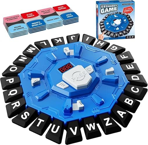 Humzo Word Game Family Board Games with Display Timer and 2 Modes, The Fast-Paced 24 Letters Pressing Games, Learning Word Game for Kids & Adults, 2-8 Players, 15-20 Minute Play Time - Image 1