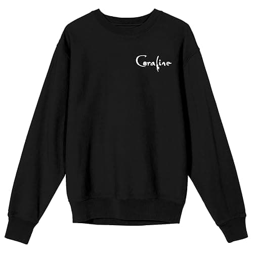 Bioworld Coraline All Will Be Swell Crew Neck Long Sleeve White Adult Sweatshirt - Image 1