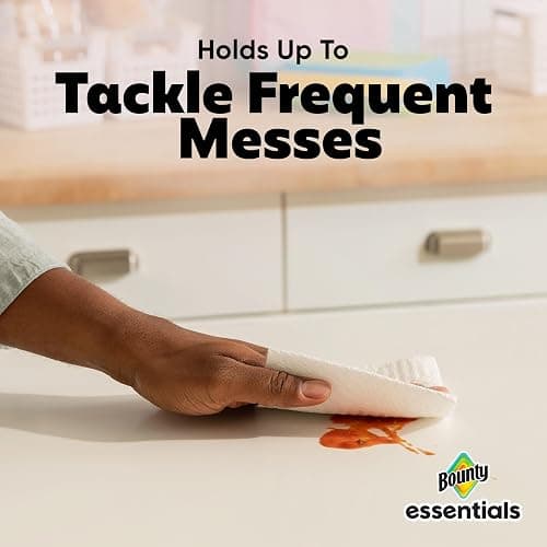 Bounty Essentials Select-A-Size Paper Towels, 6 Double Rolls, White, 108 Sheets Per Roll thumbnail 4