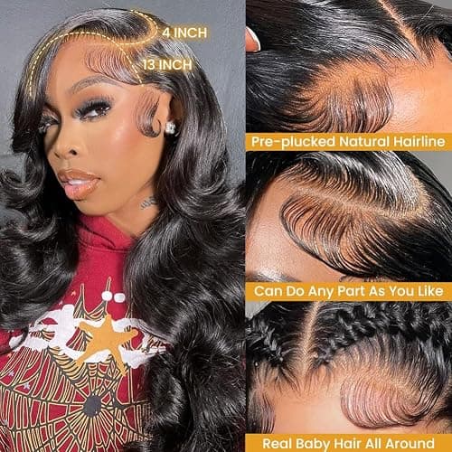 A FUTURE TONGMEI 4/27 Highlight HD Lace Front Wigs Human Hair Pre Plucked 13x4 Body Wave Frontal Wig with Baby Hair 180% Density Ombre Brown and Honey Blonde Human Hair Wigs for Black Women 22 Inch thumbnail 2