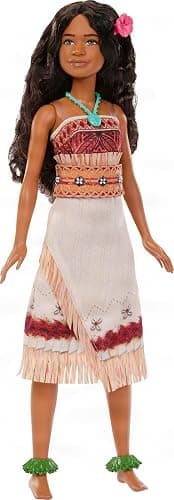 Mattel Disney Toys, Moana Doll with Removable Fashion, Wavy Hair & 4 Accessories, Posable & Collectible, Inspired by Live Action Movie thumbnail 6