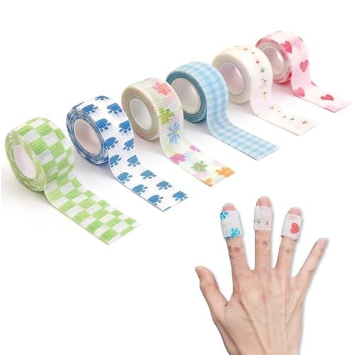 Skin Picking Prevention Finger Covers with Self Adhesive Bandage Wrap - Flexible Comfort Anti-Picking Caps for Dermatillomania, Nail Biting & Cuticle Protection - Image 1