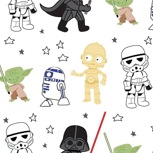 Lambs & Ivy Star Wars Classic Polyester Fitted Crib/Toddler Sheet - Yoda/Darth Vader thumbnail 5