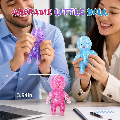 3Pcs Baby Squishy Stress Toy Slow Rising Transparent Squeeze Soft Stretchy Fidget Toy for Anxiety Relief Cute Sensory Squishies Novelty Party Favor thumbnail 6