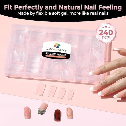 square false nails clear thumbnail 5