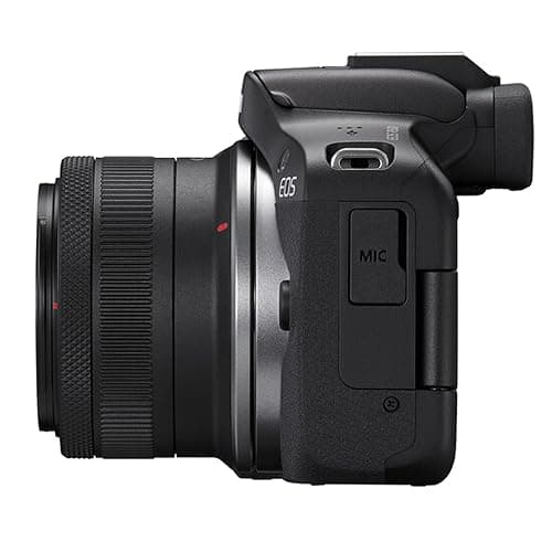 Canon EOS R50 24.2MP APS-C CMOS Sensor Mirrorless Camera with 18-45mm Lens, 128GB Extreme Speed Memory, Video Light, Microphone, Grip, Filters, Lenses, Case, Software, More, Black (Renewed) thumbnail 7