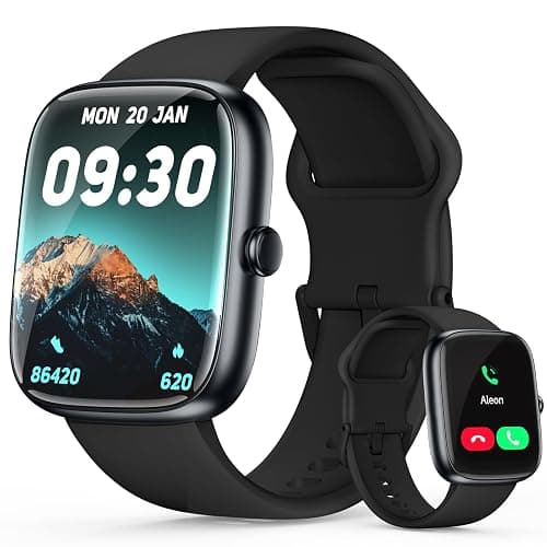 Smart Watch for Women Men, 1.83" HD Fitness Tracker (Answer/Make Call) with 24/7 Heart Rate/Sleep/SpO2 Monitor, IP68 Waterproof, 100+ Sport Modes Smartwatch for iPhone/Samsung/Android (Black) - Image 1