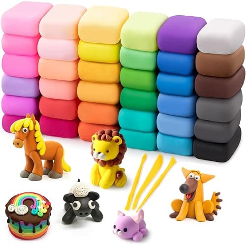 Air Dry Clay 36 Colors, Modeling Clay for Kids, DIY Molding Magic Clay, Toy Gifts for Age 3+ Years Old Boys Girls Kids - Image 1
