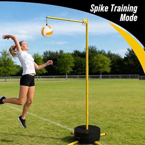 SportzPals Volleyball Spike Trainer & Volleyball Setter Training Net | Easy to Switch Training Modes, Adjustable Height and Angle,Volleyball Training Equipment with Sandbag Base for Indoor Outdoor thumbnail 7