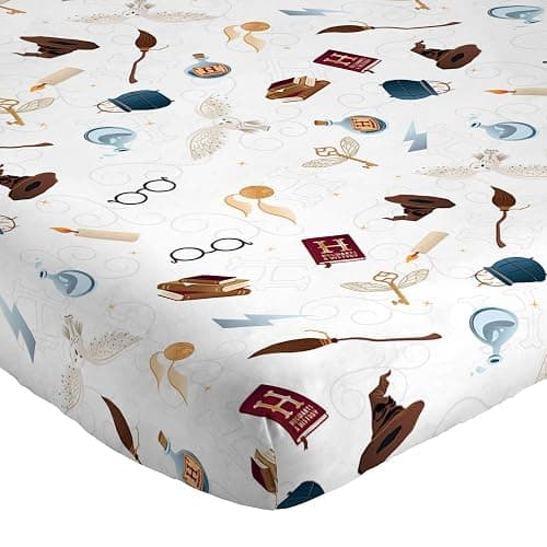 Jay Franco Kids Sheet Set with Fitted, Flat Sheets & Pillow Cover - Ultra-Soft Bedding with Pillowcase for Room Decor, Multi - Harry Potter, 4 Piece Full thumbnail 2