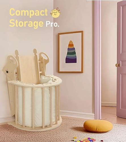 little dove Pikler Triangle Set with Cushion, 7-in-1 Foldable Toddler Climbing Toys Indoor, Toddler Jungle Gym Indoor with Ramp, Arch and Ladder, Montessori Climbing Set, Climbing Toys for 1-6, Wood thumbnail 7
