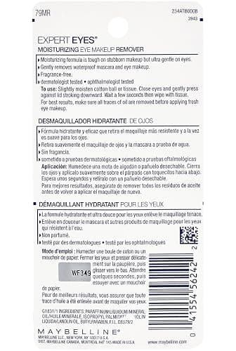 Maybelline New York Expert Eyes Moisturizing Eye Makeup Remover, For Waterproof Eye Makeup, 2.3 fl. oz. thumbnail 3