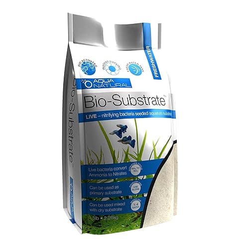 Aqua Natural Sugar White Sand Bio-Substrate 5lb for Freshwater Aquariums, Sand seeded with Start up bio-Active nitrifying Bacteria - Image 1