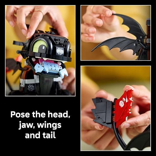 LEGO Icons How to Train Your Dragon: Toothless Building Set for Adults, Ages 18+ - Room Decor for Office, Bedroom, or Book Shelf - Collectible for Movie Fans - Gift Idea for Birthdays - 10375 thumbnail 5