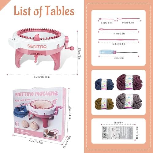 SENTRO Knitting Machine 48 Needles with Row Counter, Crochet Knitting Loom Machine for Beginners thumbnail 7
